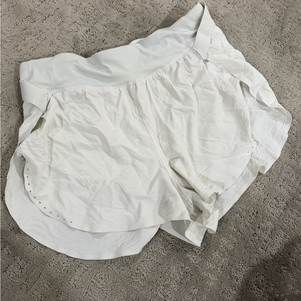Lululemon White Athletic running Shorts
